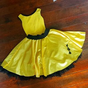 Yellow Poodle Skirt with Matching Leotard